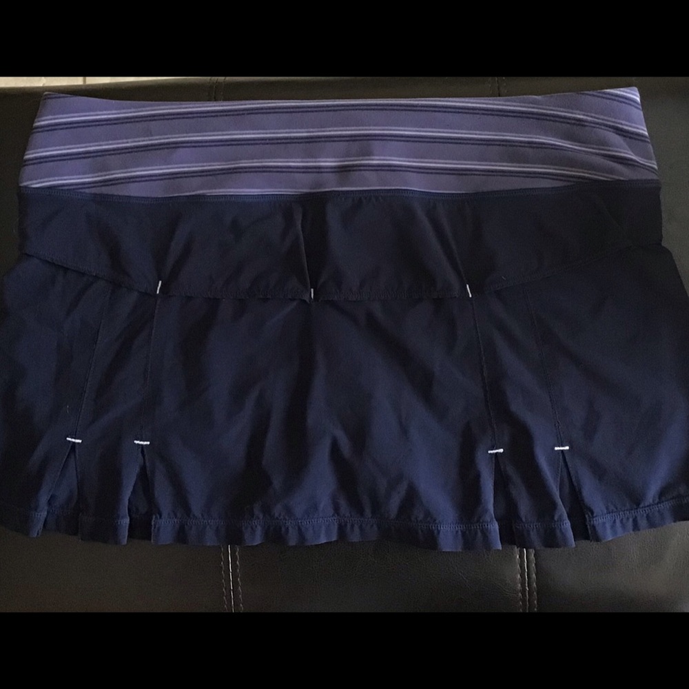 Lululemon Lined Blue With Purple Multi Waistband Skirt